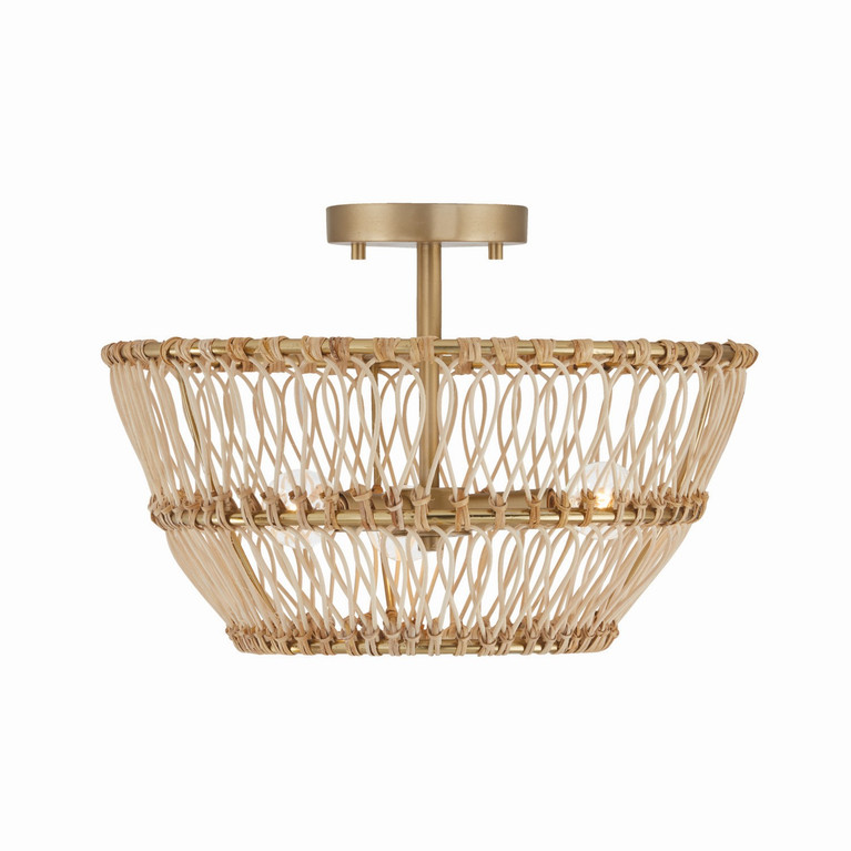 Capital Lighting - 244131MA - Three Light Dual Mount Semi Flush/Pendant - Wren - Matte Brass