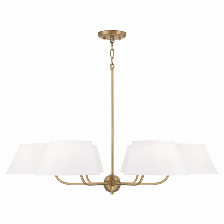 Capital Lighting - 450461AD - Six Light Chandelier - Welsley - Aged Brass