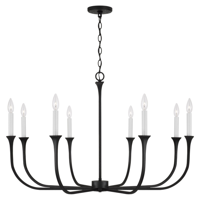 Capital Lighting - 452381BI - Eight Light Chandelier - Decklan - Black Iron