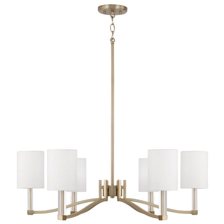 Capital Lighting - 457061MA-715 - Six Light Chandelier - Ingrid - Matte Brass