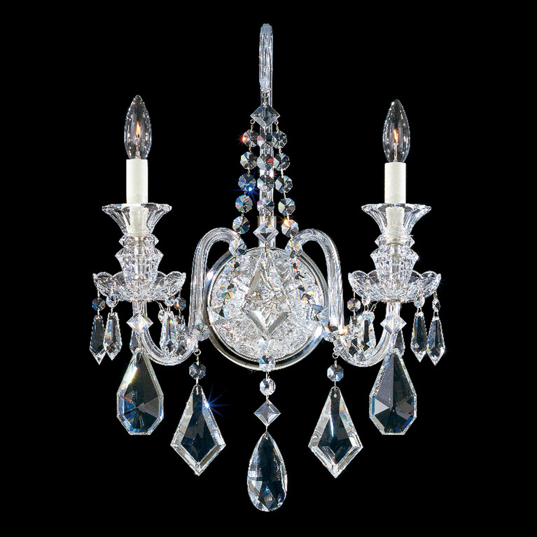 Schonbek - 5702CL - Two Light Wall Sconce - Hamilton - Polished Silver
