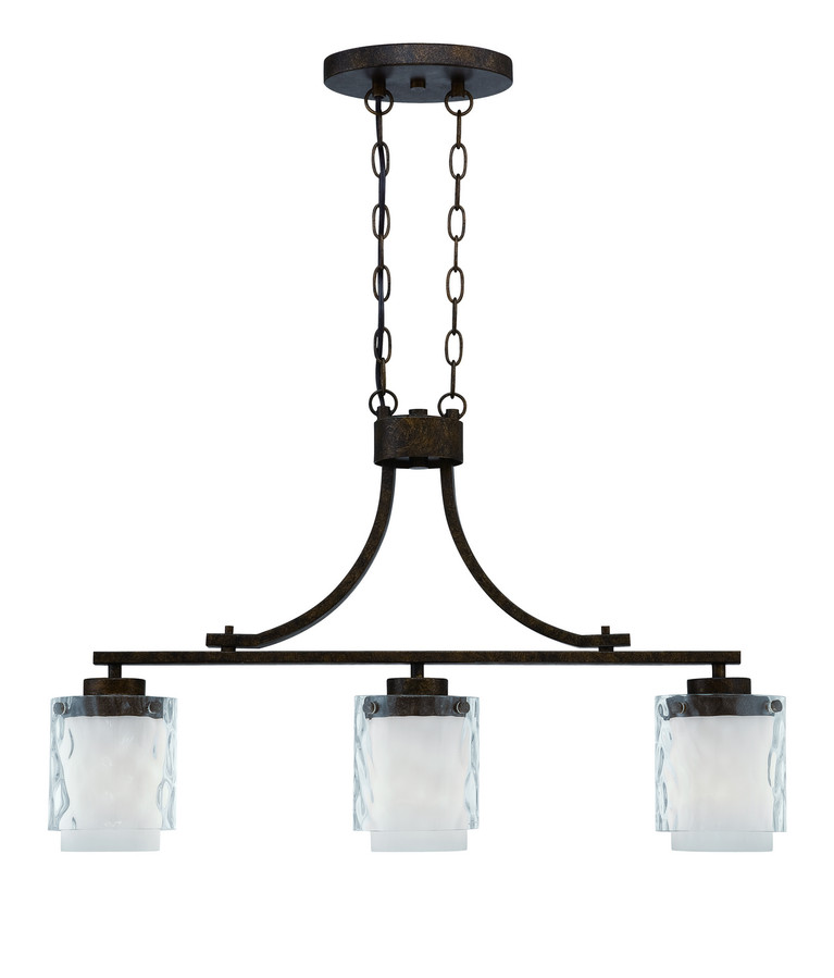 Craftmade - 35473-PR - Three Light Island Chandelier - Kenswick - Peruvian Bronze