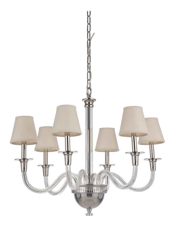 Craftmade - 48026-PLN - Six Light Chandelier - Deran - Gallery - Polished Nickel