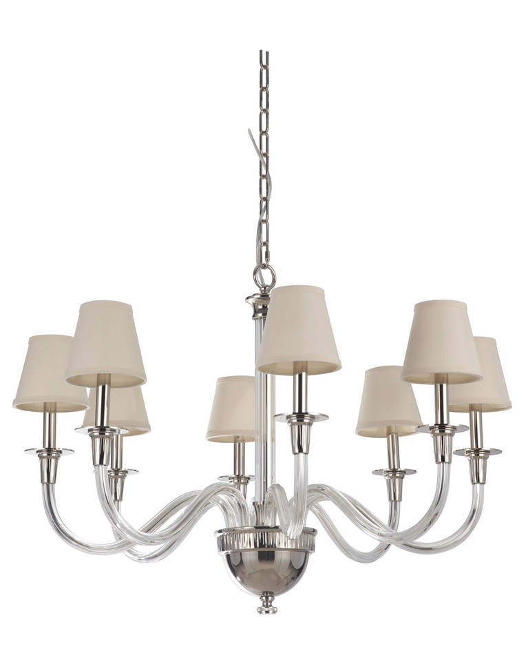 Craftmade - 48028-PLN - Eight Light Chandelier - Deran - Gallery - Polished Nickel