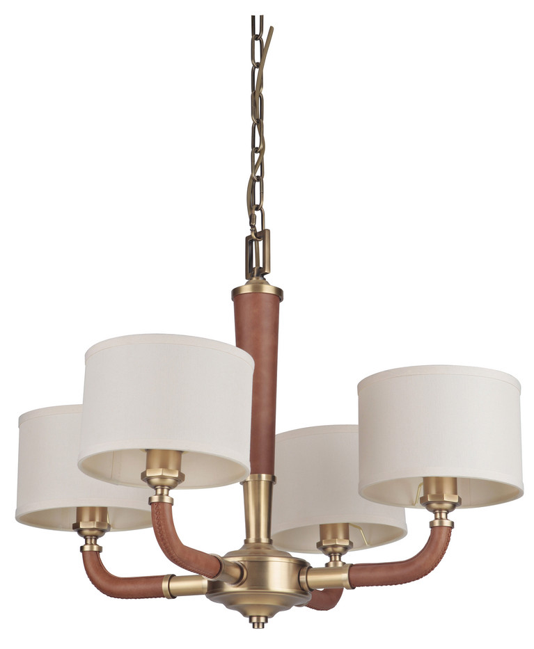 Craftmade - 48124-VB - Four Light Chandelier - Huxley - Gallery - Vintage Brass