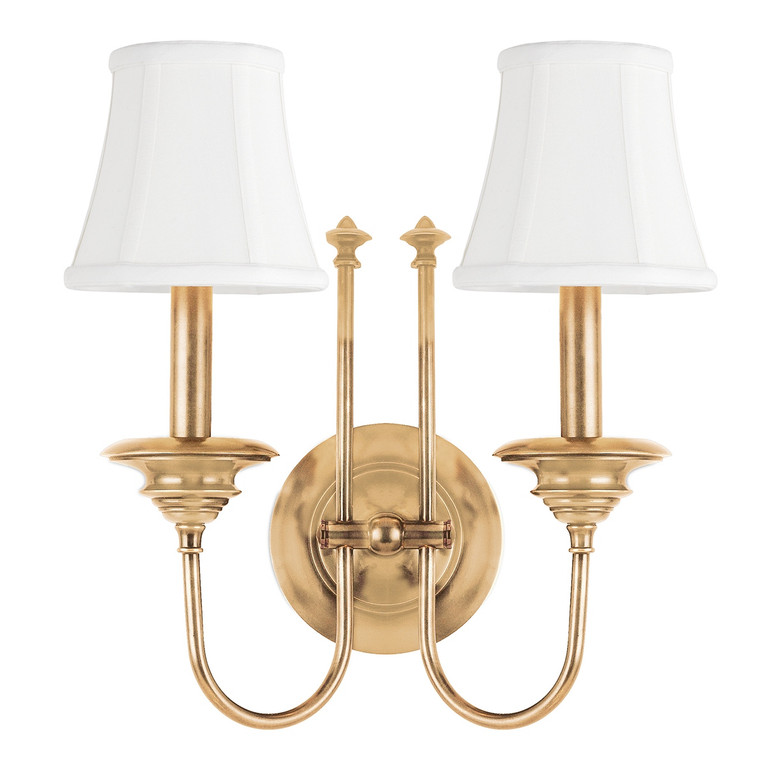 Hudson Valley - 8712-AGB - Two Light Wall Sconce - Yorktown - Aged Brass