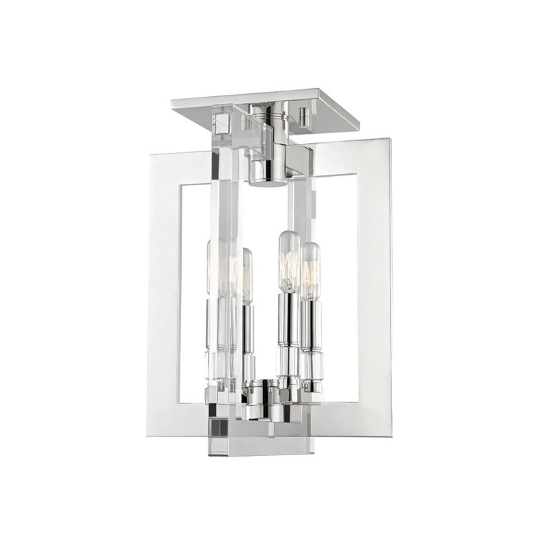 Hudson Valley - 9311-PN - Four Light Semi Flush Mount - Wellington - Polished Nickel