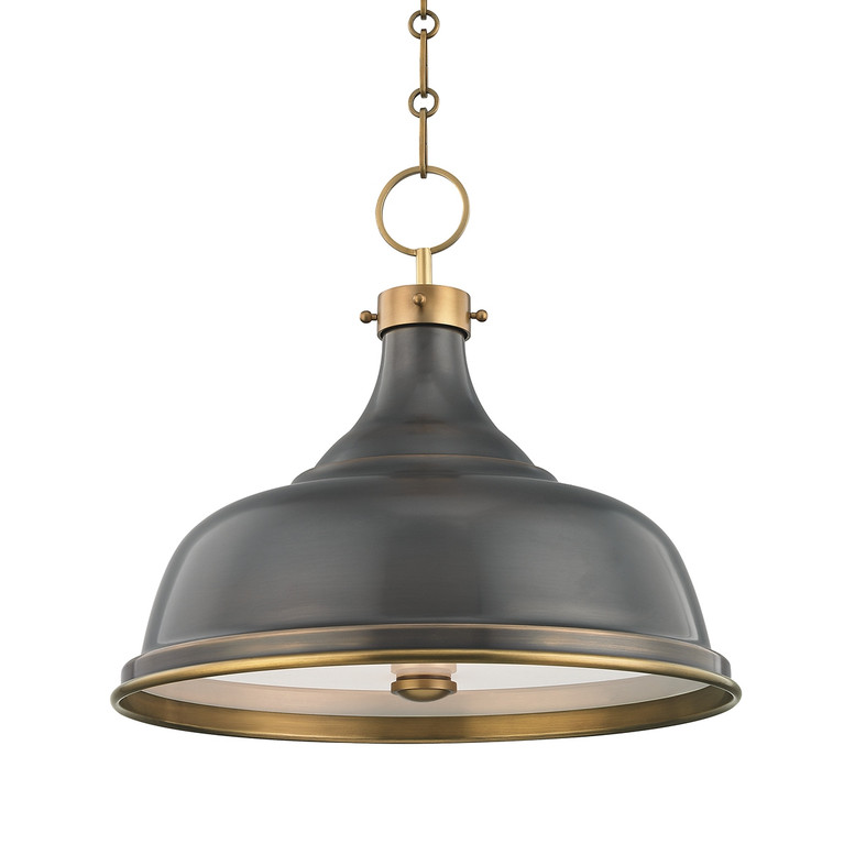Hudson Valley - MDS900-ADB - Three Light Pendant - Metal No.1 - Aged Brass/Distressed Bronze