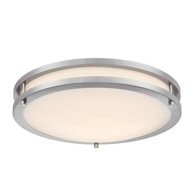 Westinghouse Lighting - 6136400 - LED Flush Mount - Lauderdale - Brushed Nickel