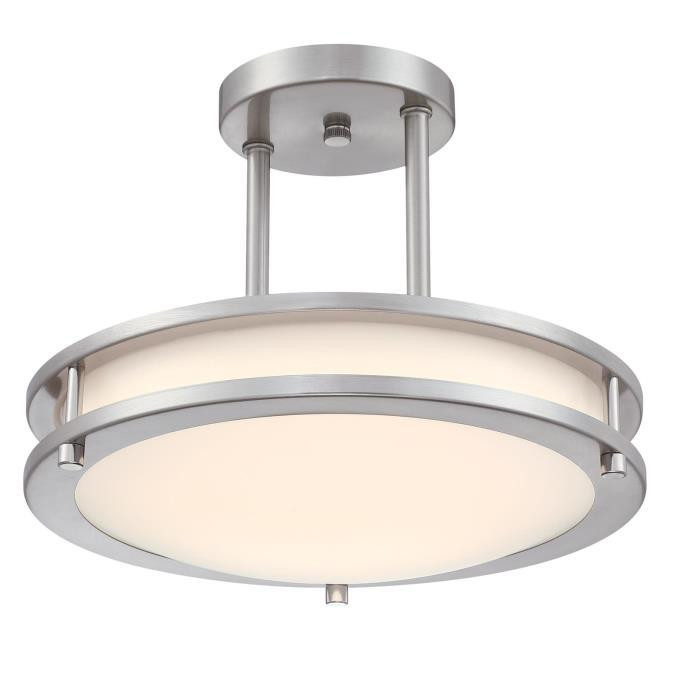 Westinghouse Lighting - 6136600 - LED Semi-Flush Mount - Lauderdale - Brushed Nickel