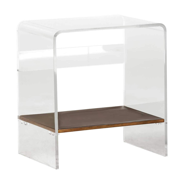 Gabby - SCH-151100 - Table - Sloan Waterfall - Antique Brass|Clear Acrylic