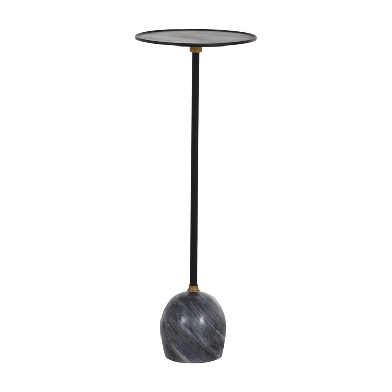 Gabby - SCH-169205 - Drinking Table - Neil - Gunpowder Black|Muted Gold|Galaxy Gray Marble