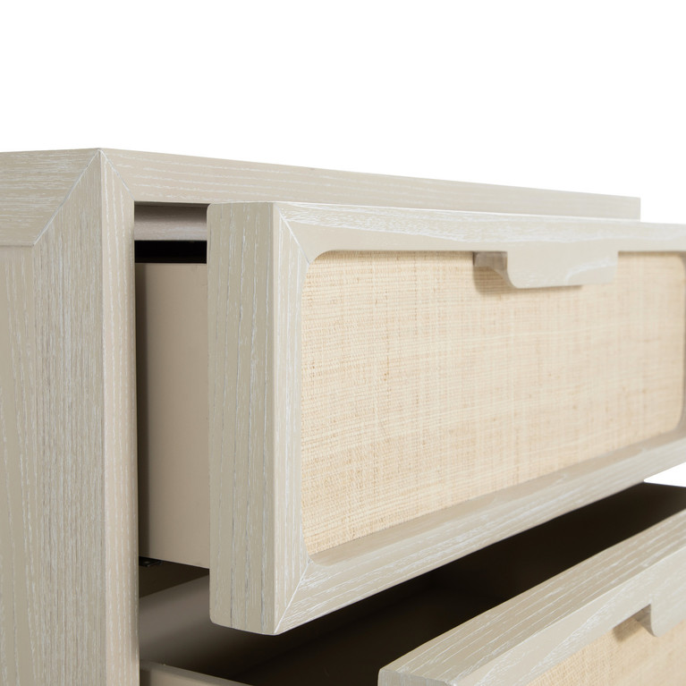 Gabby - SCH-175515 - Nightstand - Serini - Cerused White|Natural Seagrass