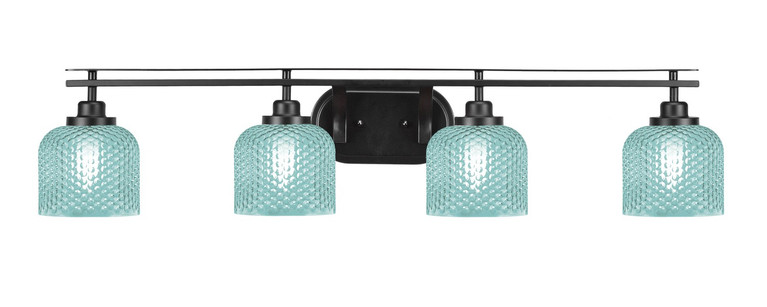 Toltec Lighting - 2614-MB-4615 - Four Light Bath Bar - Odyssey - Matte Black
