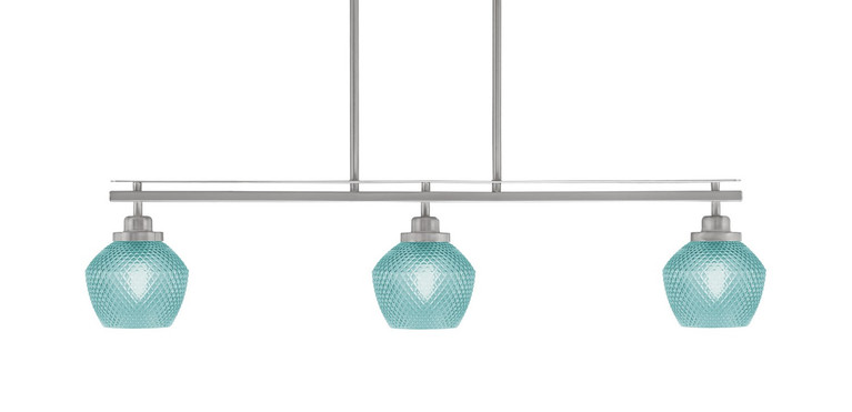 Toltec Lighting - 2636-BN-4625 - Three Light Island Pendant - Odyssey - Brushed Nickel