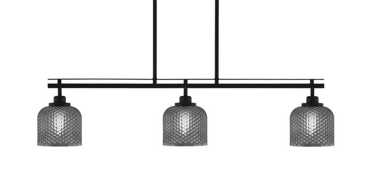 Toltec Lighting - 2636-MB-4612 - Three Light Island Pendant - Odyssey - Matte Black