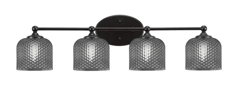 Toltec Lighting - 5914-MB-4612 - Four Light Bath Bar - Capri - Matte Black