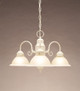 Forte - 2063-03-23 - Three Light Chandelier - Chandeliers Textured White - Textured White