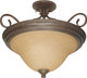 Nuvo Lighting - 60-1027 - Three Light Semi Flush Mount - Castillo - Sonoma Bronze / Champagne