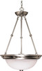 Nuvo Lighting - 60-203 - Three Light Pendant - Alabaster Glass Brushed Nickel - Brushed Nickel