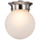 Close to Ceiling Brushed Nickel One Light Flush Mount (60-3249)