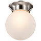 Close to Ceiling Brushed Nickel One Light Flush Mount (60-3249)