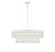 Meridian - M7038BQW - Six Light Pendant - Bisque White