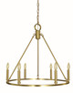 Framburg - 5656 BR - Six Light Chandelier - Midtown - Brushed Brass