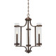 Millennium - 1983-RBZ - Three Light Chandelier - Milan - Rubbed Bronze