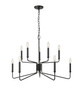 Millennium - 29010-MB - Ten Light Chandelier - Raven - Matte Black