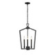 Millennium - 4523-MB - Three Light Pendant - Lizabeth - Matte Black