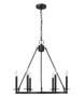 Millennium - 46706-MB - Six Light Chandelier - Florence - Matte Black