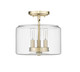 Millennium - 46923-MG - Three Light Semi-Flush Mount - Asheville - Modern Gold