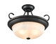 Millennium - 4775-MB - Three Light Semi-Flush Mount - Matte Black