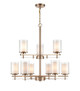Millennium - 5519-MG - Nine Light Chandelier - Huderson - Modern Gold