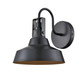 Millennium - 71001-PBK - One Light Outdoor Wall Sconce - Axell - Powder Coated Black