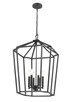 Millennium - 91806-TBK - Six Light Chandelier - Hylena - Textured Black