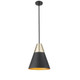 Millennium - 9241-MB/MG - One Light Pendant - Annos - Matte Black/Modern Gold