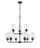 Millennium - 9609-RBZ - Nine Light Chandelier - Moven - Rubbed Bronze