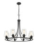 Millennium - 9728-MB - Eight Light Chandelier - Ashford - Matte Black
