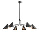Millennium - 99006-MB - Six Light Chandelier - Warhol - Matte Black