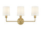 Millennium - 99803-VB - Three Light Vanity - Leena - Vintage Brass