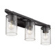 Mercer Three Light Bath Vanity (4309-BA3 BLK-BLK-SD)