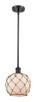 manufacturer_finish:Matte Black|manufacturer_glass:White Glass with Brown Rope|light_output:220.00lm|color_temperature:2200K|cri:99