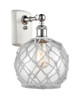 Innovations - 516-1W-WPC-G122-8RW - One Light Wall Sconce - Ballston - White Polished Chrome