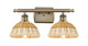 Innovations - 516-2W-AB-NBD2-75-NAT - Two Light Bath Vanity - Ballston - Antique Brass