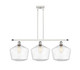 Innovations - 516-3I-WPC-G654-12-LED - LED Island Pendant - Ballston - White Polished Chrome