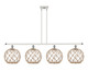 Innovations - 516-4I-WPC-G122-10RB - Four Light Island Pendant - Ballston - White Polished Chrome