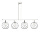 Innovations - 516-4I-WPC-G122-10RW - Four Light Island Pendant - Ballston - White Polished Chrome