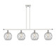 Innovations - 516-4I-WPC-G122-8RW - Four Light Island Pendant - Ballston - White Polished Chrome
